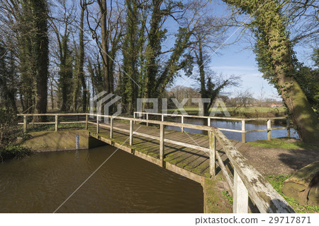 Old wooden bridge in the Netherlands. 29717871