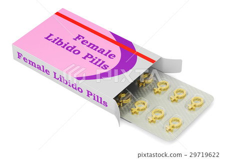 Female libido pills, 3D rendering 29719622