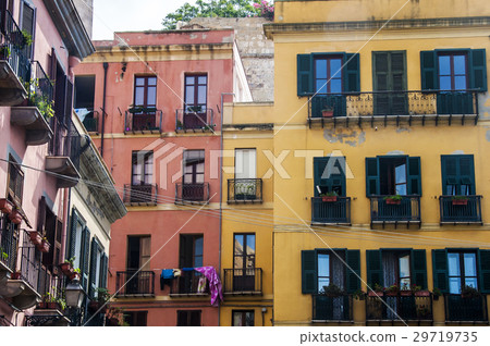Colourful houses cagliari Sardinia, Italy, Europe 29719735