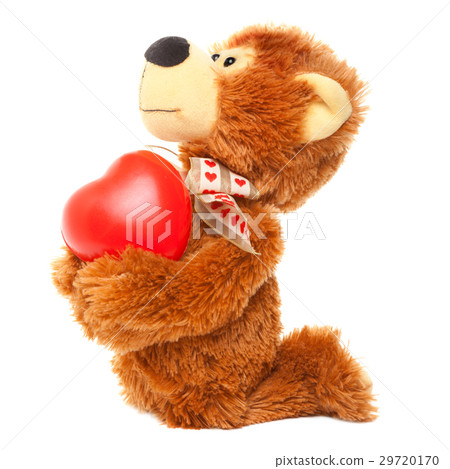 teddy bear with red heart on white teddy bear with red heart on white 29720170