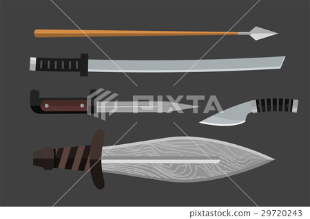 Knife weapon dangerous metallic vector - Stock Illustration [29720243 ...