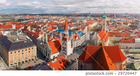 Aerial panoramic view of Old Town, Munich, Germany 29720447