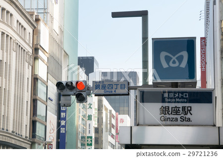 都市風景東京銀座4丁目 都市風景東京銀座4丁目 29721236