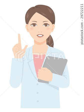 White woman female doctor pharmacist dietician White woman female doctor pharmacist dietician 29722211