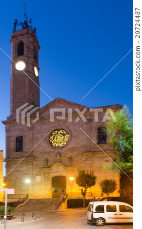 church of Santa Maria in evening. Badalona church of Santa Maria in evening. Badalona 29724487