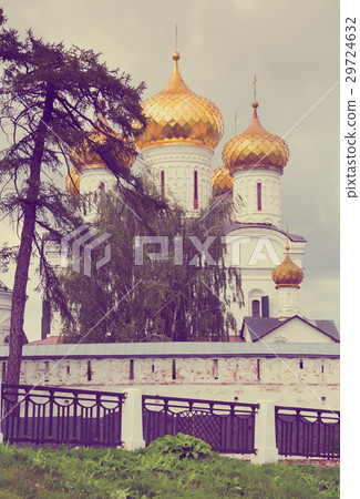 Male Ipatievsky Monastery at cloudy day in Kostroma, Russia Male Ipatievsky Monastery at cloudy day in Kostroma, Russia 29724632