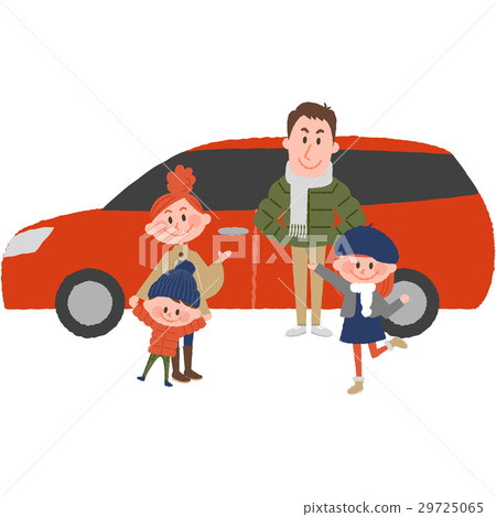 Family to go out with a car 29725065