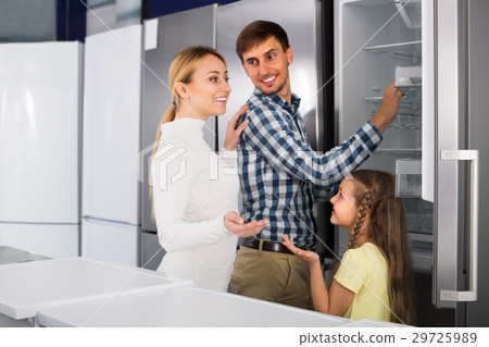 family selecting refrigerator family selecting refrigerator 29725989