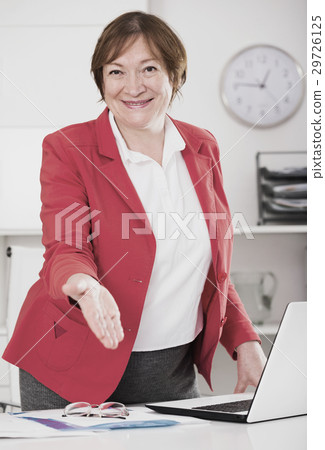 Manager ready for visitors 29726125