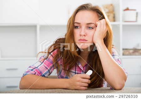 girl in trouble with handkerchief 29726310
