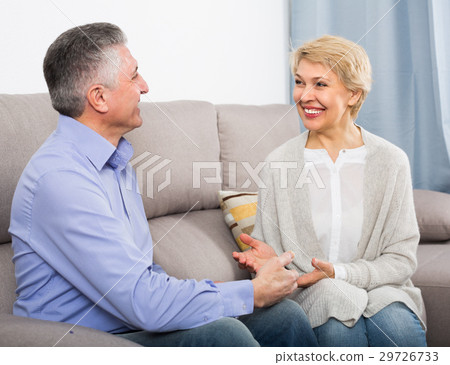 Woman and man 51-56 years old love friendly talk Woman and man 51-56 years old love friendly talk 29726733