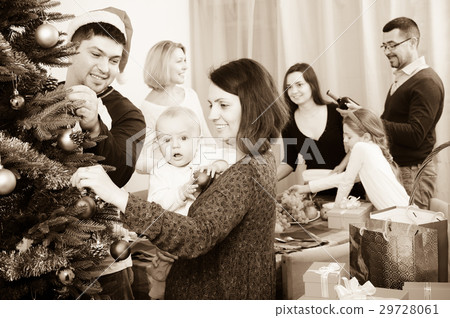 Big family celebrating Xmas 29728061