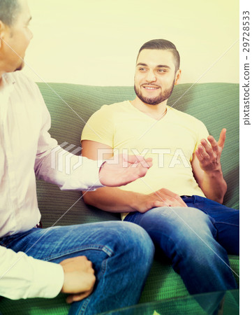 Father and son having conversation 29728533