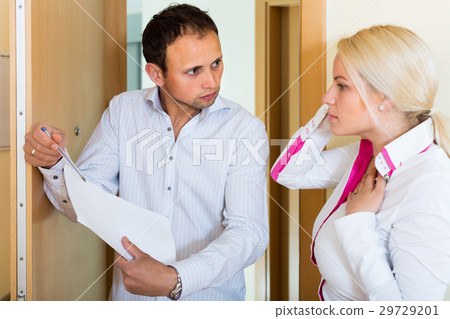 Collector getting the arrears from woman 29729201