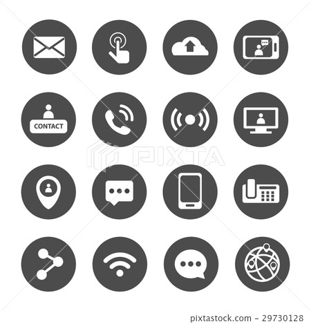 all of communication and technology icon set 29730128