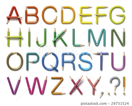 Pencil alphabet 29731524