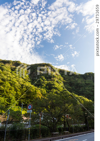 City skyline near Fukurodon Waterfall Morning sky and clouds Ibaraki prefecture Ooko cho 29731659