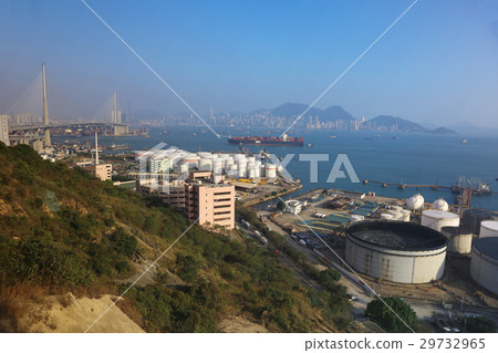 Stonecutters bridge in hk at Nam Wan Kok Stonecutters bridge in hk at Nam Wan Kok 29732965