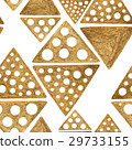Hand drawn seamless pattern. Gold ethnic ornament. 29733155