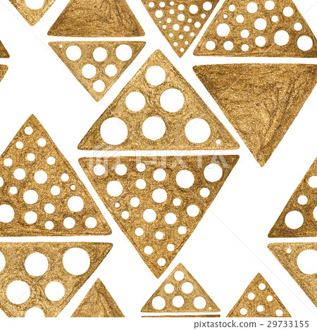 Hand drawn seamless pattern. Gold ethnic ornament. Hand drawn seamless pattern. Gold ethnic ornament. 29733155