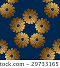 Gold flowers seamless pattern. Hand painted flora. 29733165