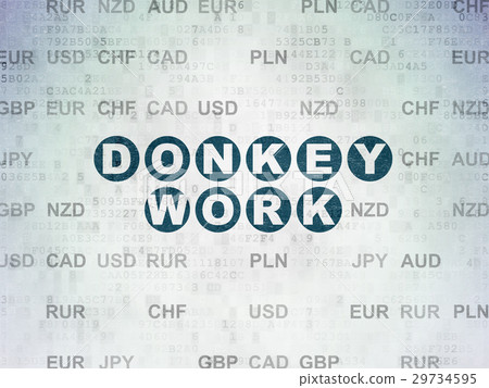 Finance concept: Donkey Work on Digital Data Paper Finance concept: Donkey Work on Digital Data Paper 29734595