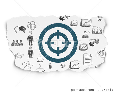 Finance concept: Target on Torn Paper background Finance concept: Target on Torn Paper background 29734715