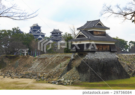 Kumamoto Castle (after the earthquake) Kumamoto Castle (after the earthquake) 29736084