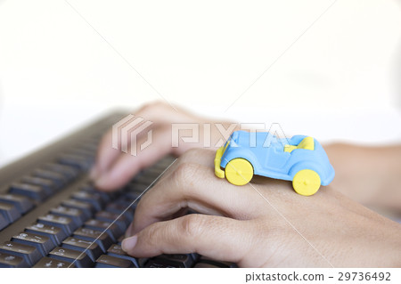 car model on back hand car model on back hand 29736492