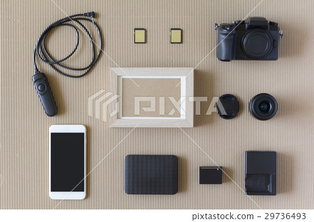 camera flat lay 29736493