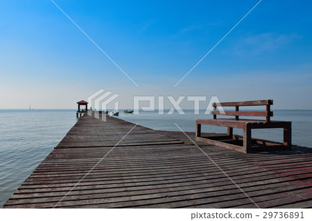 wooden bridge to the sea for relaxing and sea port 29736891