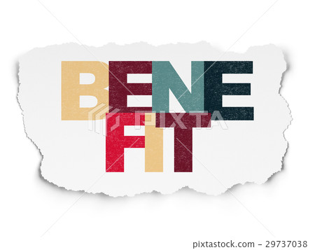 Business concept: Benefit on Torn Paper background 29737038