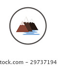 vector mountain and sea flat icon 29737194