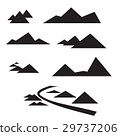 abstract vector design mountain path flat icon 29737206
