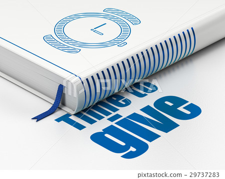 Timeline concept: book Hand Watch, Time To Give on Timeline concept: book Hand Watch, Time To Give on 29737283