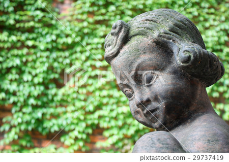 girl and fish statue girl and fish statue 29737419