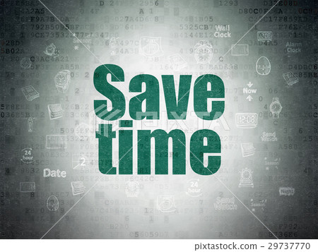 Time concept: Save Time on Digital Data Paper 29737770
