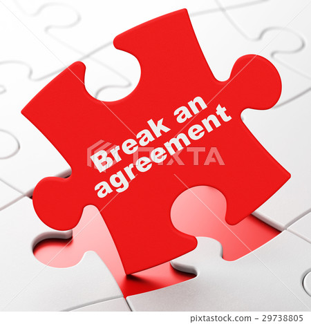 Law concept: Break An Agreement on puzzle Law concept: Break An Agreement on puzzle 29738805