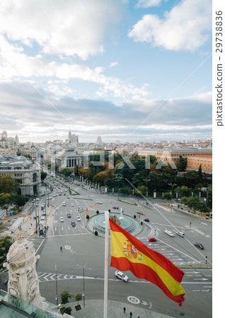 View of Square of Cibeles from Town Hall of Madrid 29738836