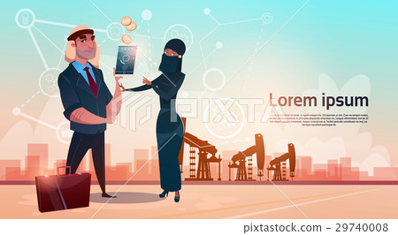 Rich Arab Business Man Oil Trade Pumpjack Rig Rich Arab Business Man Oil Trade Pumpjack Rig 29740008