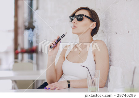 girl with the electronic cigarette 29740299