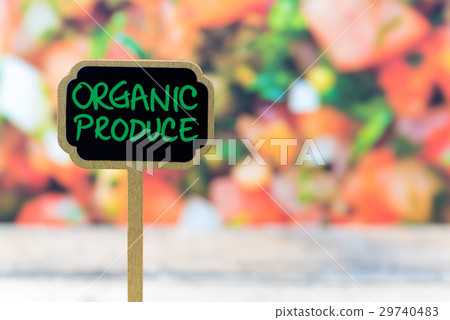Wooden mini blackboard label over salad background 29740483