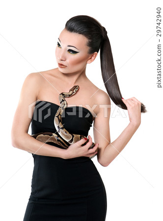 Beautiful Asian girl in a little black dress Beautiful Asian girl in a little black dress 29742940