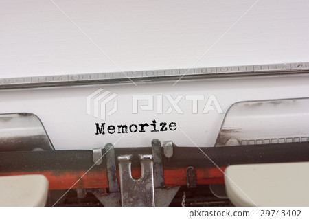Memorize word typed on a Vintage Typewriter. Memorize word typed on a Vintage Typewriter. 29743402