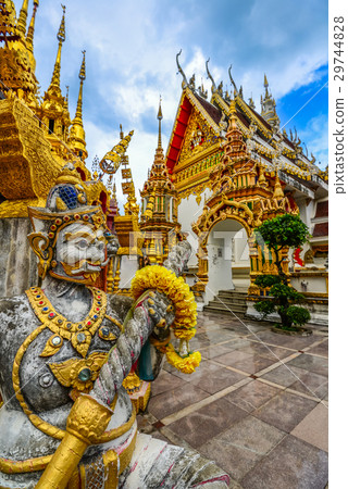 Thai literature giant in Buddhist temple Thai literature giant in Buddhist temple 29744828