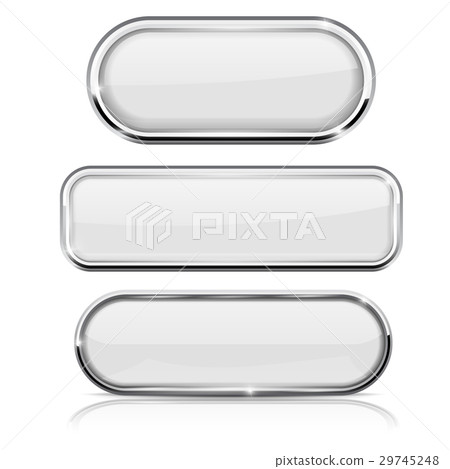 White oval buttons. With chrome frame 29745248