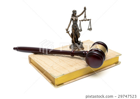 statue of justice, gavel and book 29747523
