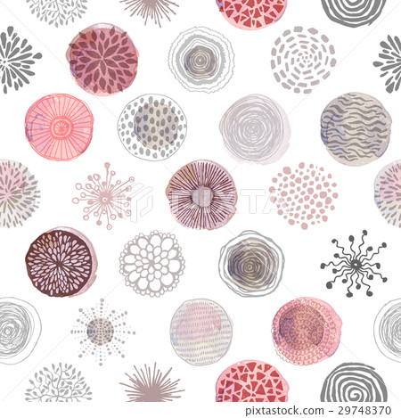 Circles texture seamless pattern - Stock Illustration [29748370] - PIXTA