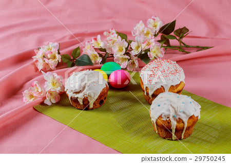 Beautiful traditional Easter cake kulich 29750245