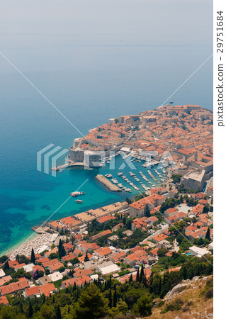 Dubrovnik Old Town view from the observation deck Dubrovnik Old Town view from the observation deck 29751684